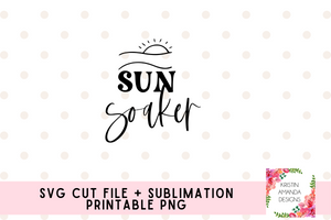 Sun Soaker Beach Summer SVG DXF EPS PNG Cut File • Cricut • Silhouette