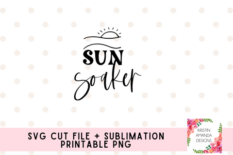 Sun Soaker Beach Summer SVG DXF EPS PNG Cut File • Cricut • Silhouette