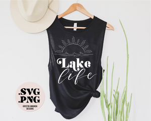 Lake Life Vacay Summer SVG  Cut File Sublimation PNG • Cricut • Silhouette