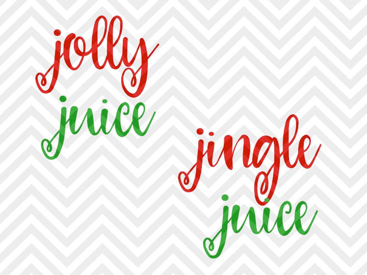 Jolly Juice Jingle Juice Wine Christmas SVG and DXF Cut File • Png • Vector • Calligraphy • Download File • Cricut • Silhouette - Kristin Amanda Designs