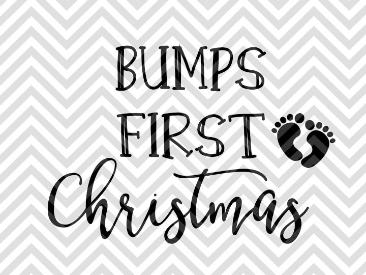 Baby Bumps First Christmas Maternity SVG and DXF Cut File • PNG • Vector • Calligraphy • Download File • Cricut • Silhouette - Kristin Amanda Designs
