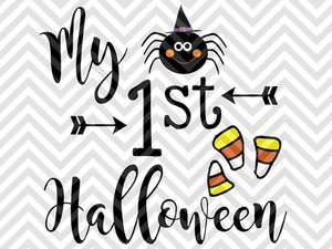 My First Halloween Pumpkin SVG and DXF Cut File • PNG • Vector • Calligraphy • Download File • Cricut • Silhouette - Kristin Amanda Designs