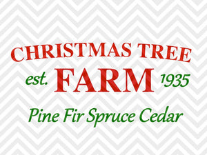Christmas Tree Farm Farmhouse Rustic SVG and DXF Cut File • Png • Download File • Cricut • Silhouette - Kristin Amanda Designs