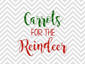 Carrots for Reindeer Christmas Santa Milk Cookies SVG and DXF Cut File • PNG • Vector • Calligraphy • Download File • Cricut • Silhouette - Kristin Amanda Designs