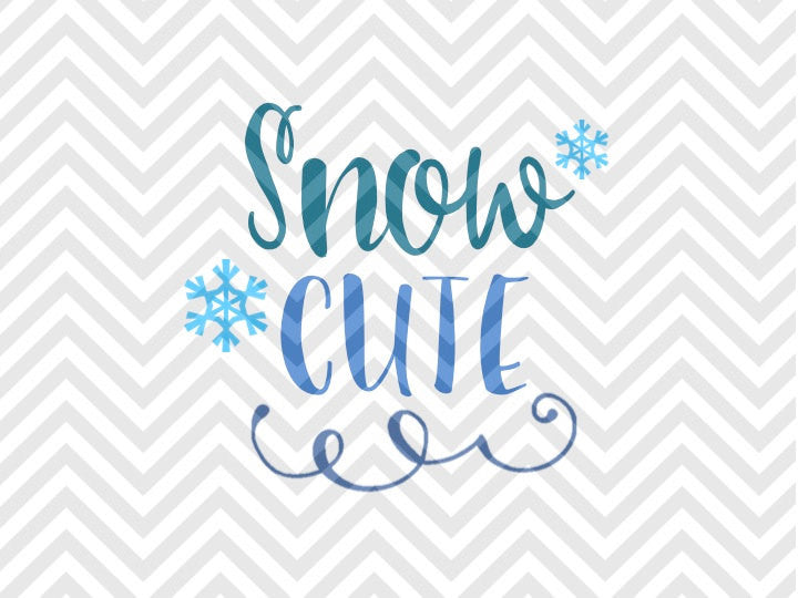 Snow Cute Snowflake Winter Christmas SVG and DXF Cut File • Png • Download File • Cricut • Silhouette - Kristin Amanda Designs