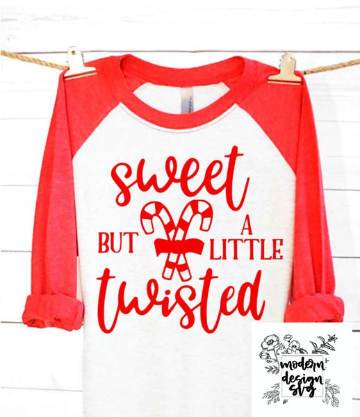 Sweet But a Little Twisted  Christmas Svg DXF EPS PNG Cut File • Cricut • SilhouetteSublimation