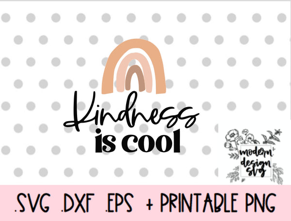 Kindness is Cool You Are My Sunshine Nursery Print Boho Vintage Spring Summer SVG Cut File DXF Printable PNG Silhouette CricutSublimation