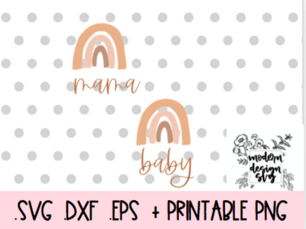 Mama Baby Mini Bundle Mama's Main Squeeze Lemon Newborn SVG Cut File DXF Printable PNG Silhouette CricutSublimation