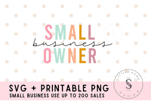 Small Business Owner Retro Boho Vintage Spring Easter SVG Cut File DXF Printable PNG Silhouette Cricut Sublimation