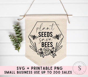 Save Bees Save the Earth Raise a Wild Flower Retro Boho Vintage Spring SVG Cut File Printable PNG Silhouette CricutSublimation
