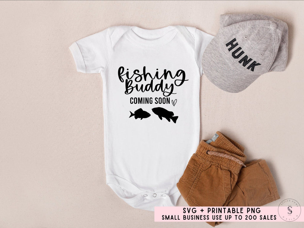 Fishing Buddy Pregnancy Announcement Boy Dad Fishing Svg Spring Summer –  Kristin Amanda Designs