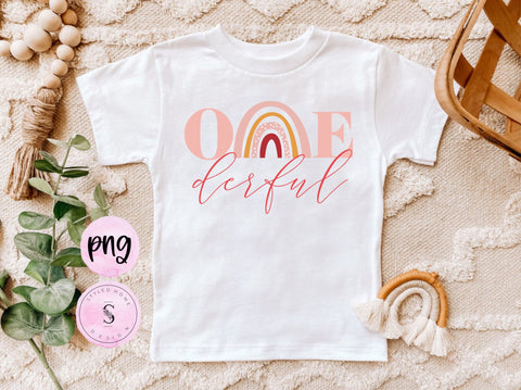 One Rainbow, First Birthday, Onederful, Sunshine, Retro Toddler Shirt, Bundle, Printable PNG Silhouette Cricut Sublimation
