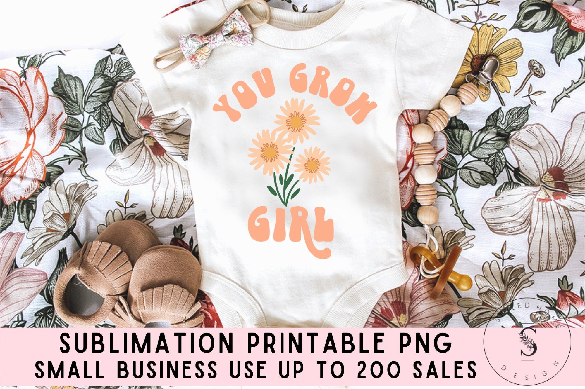 You Grow Girl, Sunshine PNG, Summer Png, Retro, Printable PNG Silhouette Cricut Sublimation