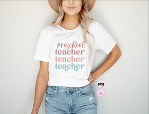 Preschool Teacher, Pre-K Teacher, Back to School SVG, Teacher Appreciation Gift Teacher Printable PNG Silhouette Cricut Sublimation Design