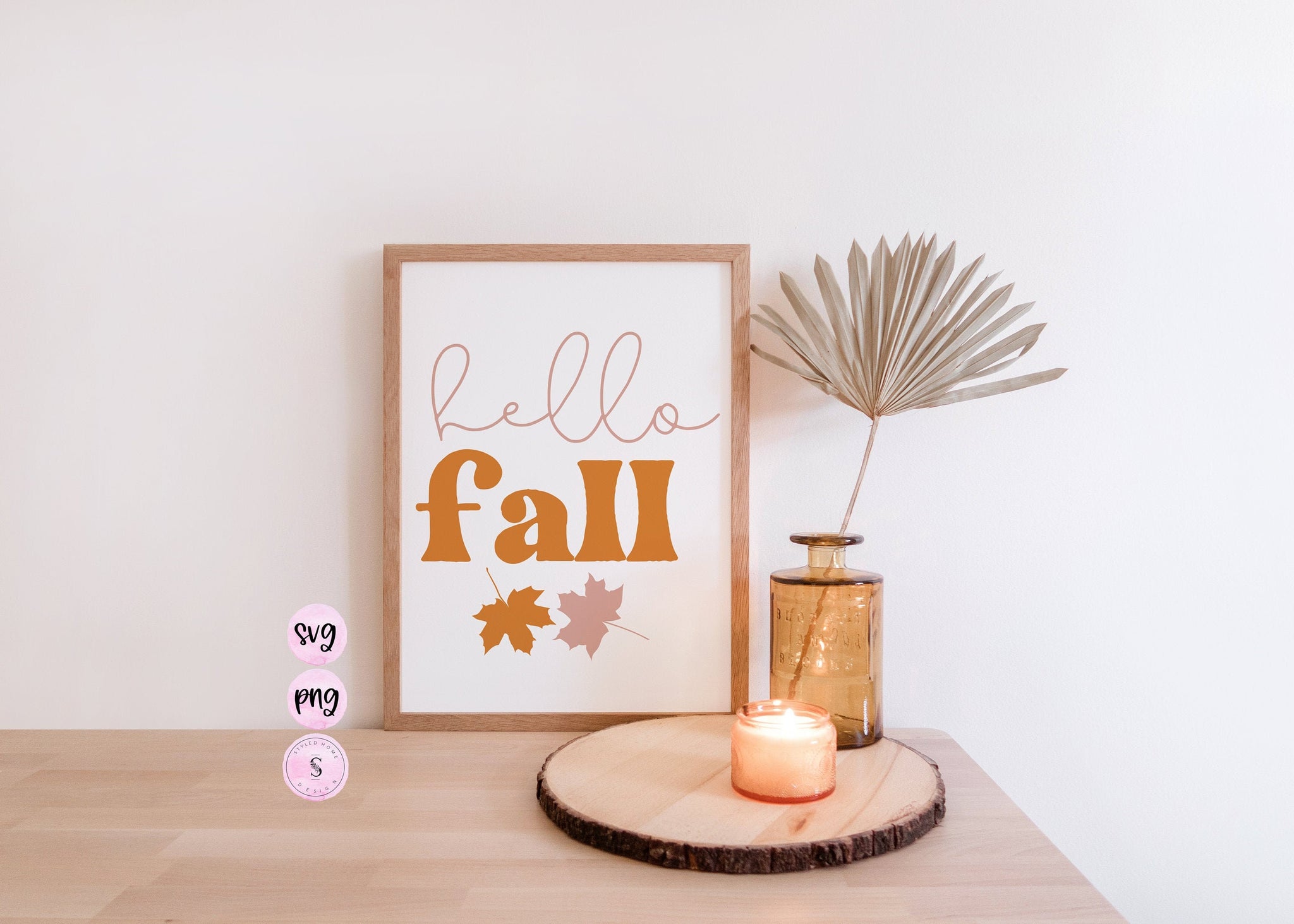 Hello Fall SVG, Sweater Weather, Thankful, Pumpkin Spice Coffee Retro Cozy Autumn Printable SVG and PNG Sublimation Design