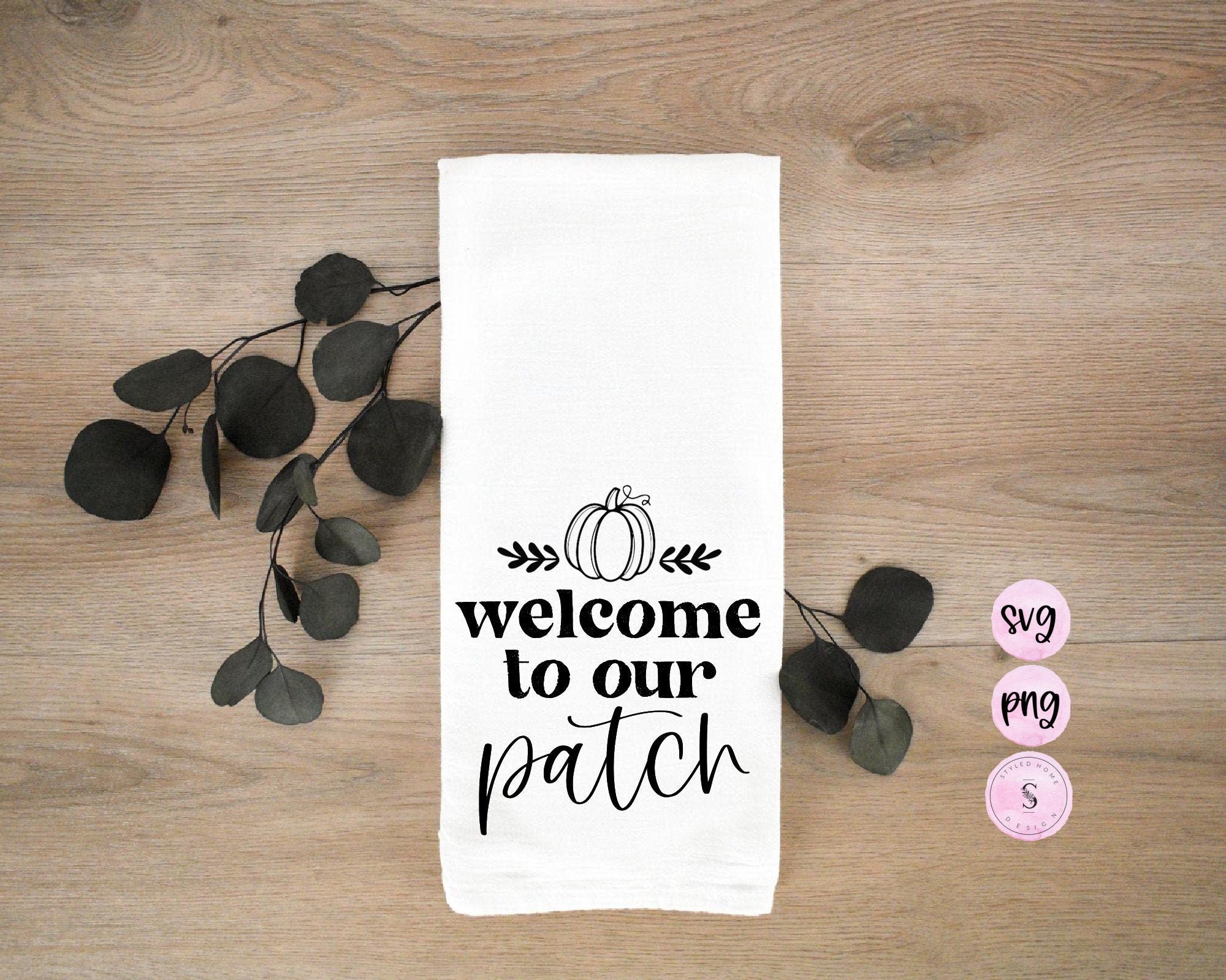Welcome to Our Patch SVG, Sweater Weather, Thankful, Pumpkin Spice Coffee Retro Cozy Autumn Printable SVG and PNG Sublimation Design