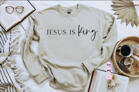 Jesus is King, Grow in Grace Bible Verse Mother Daughter Shirts Bundle SVG Cut File Printable PNG Silhouette Cricut Sublimation