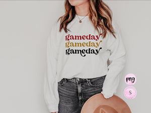 Distressed Game Day Football, Sports, Fall, Printable PNG Silhouette Cricut Sublimation