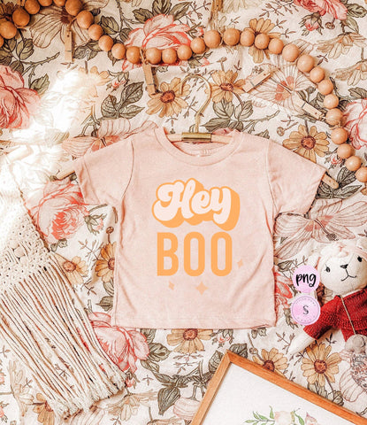 Hey Boo, Ghoul Squad, Hello Pumpkin Ghouls Rule, Fall Pumpkin Spice Coffee Retro Cozy Autumn Printable PNG Sublimation Design