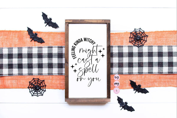 Feeling Kinda Witchy Might Cast a Spell SVG, Sweater Weather, Halloween Svg, Autumn Printable SVG and PNG Sublimation Design