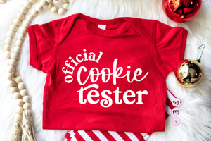 Official Cookie Tester SVG, Cookie Tester, Baking Spirits Bright SVG, Team Nice, Christmas, Svg Cut File, Cricut  PNG Sublimation