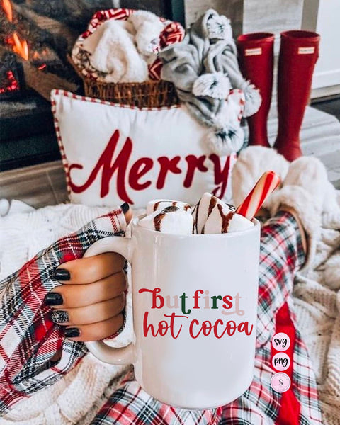 But First Hot Cocoa, Cookie Tester, Baking Spirits Bright SVG, Team Nice, Christmas, Svg Cut File, Cricut  PNG Sublimation
