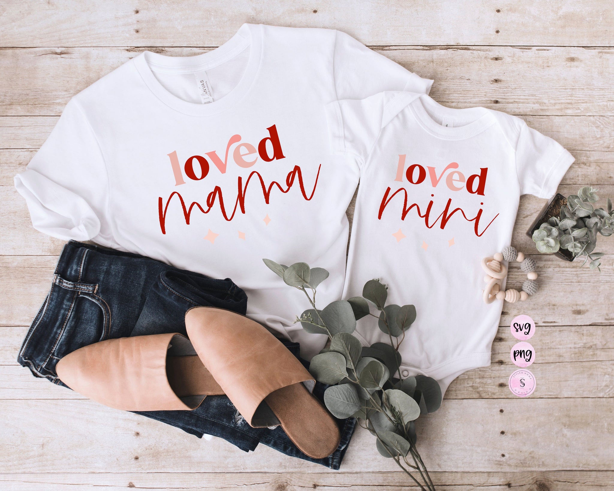 Loved Mama Mini Valentine's Day Matching Hello Valentine Bundle Love You More SVG Cut File Printable PNG Silhouette Cricut Sublimation