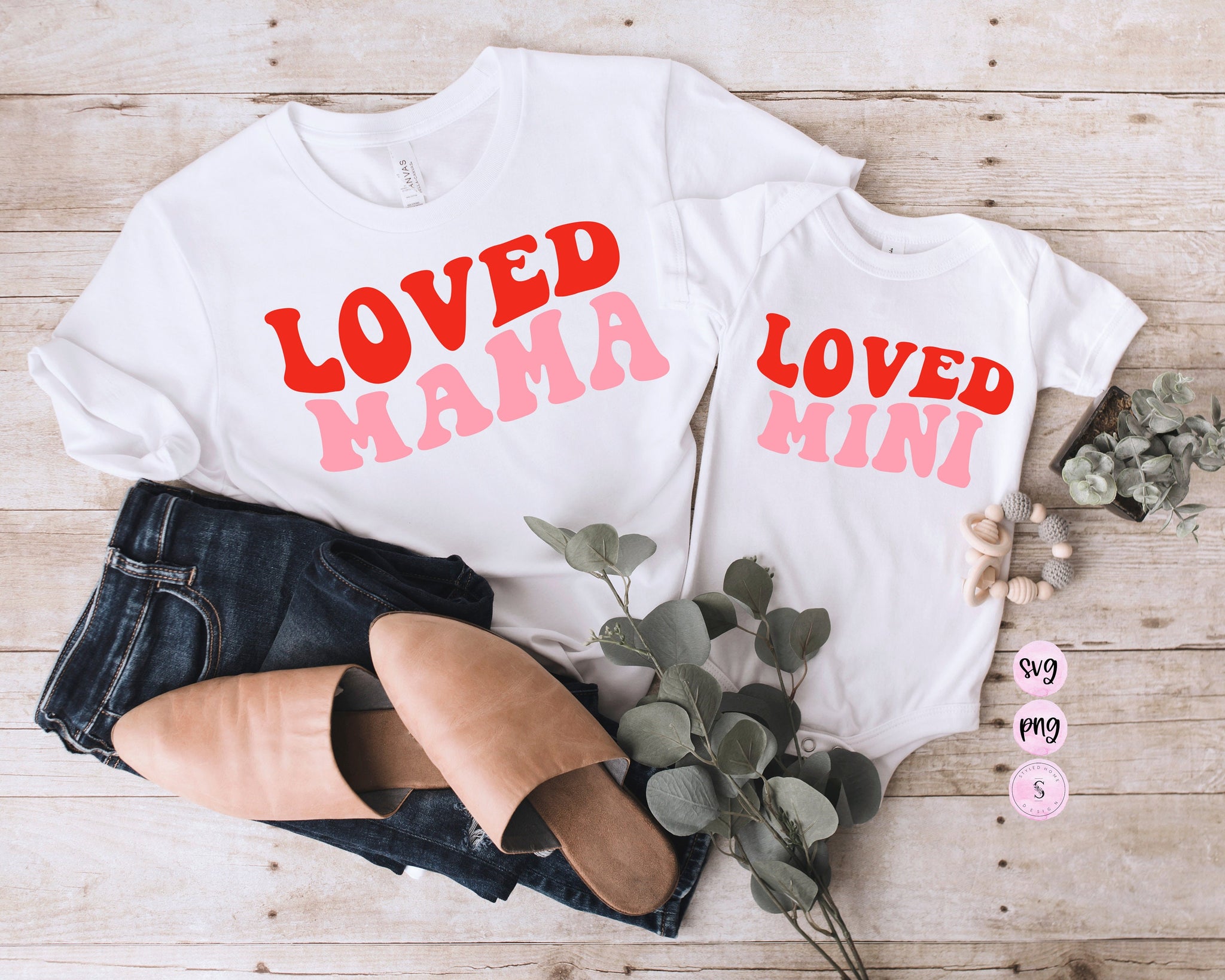 Loved Mama Loved Mini SVG, Hello Valentine, Valentine's Day Matching SVG Cut File Printable PNG Silhouette Cricut Sublimation
