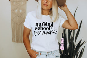 Nursing School Survivor SVG, Labor and Delivery Nurse, SVG and Printable PNG Cricut Sublimation