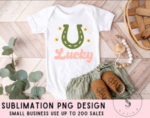 Happy Go Lucky Retro Boho Rainbow St. Patricks Day Hand Lettered SVG Cut File Sublimation PNG St. Pattys Day T Shirt, St Patricks Day Tee
