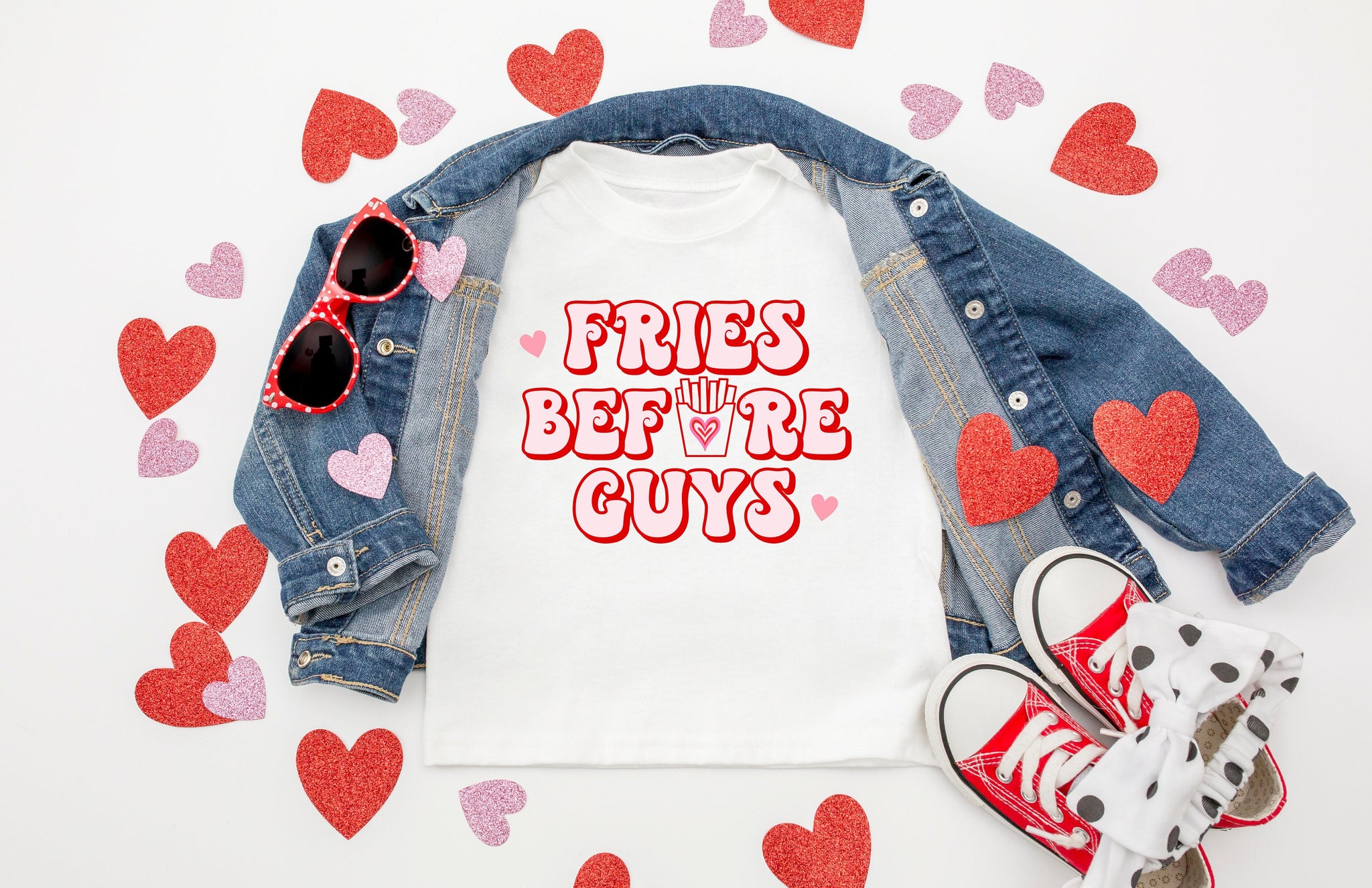 Fries Before Guys, Loved Mama Loved Mini, Retro Valentine's Day, Matching, Printable PNG, Groovy Valentine, 70's PNG Cricut Sublimation