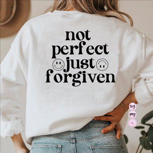 Not Perfect Just Forgiven , Pray, Minimal Svg, Amen, Grow in Grace, Bible Verse, Christian SVG, Printable PNG Cricut Sublimation