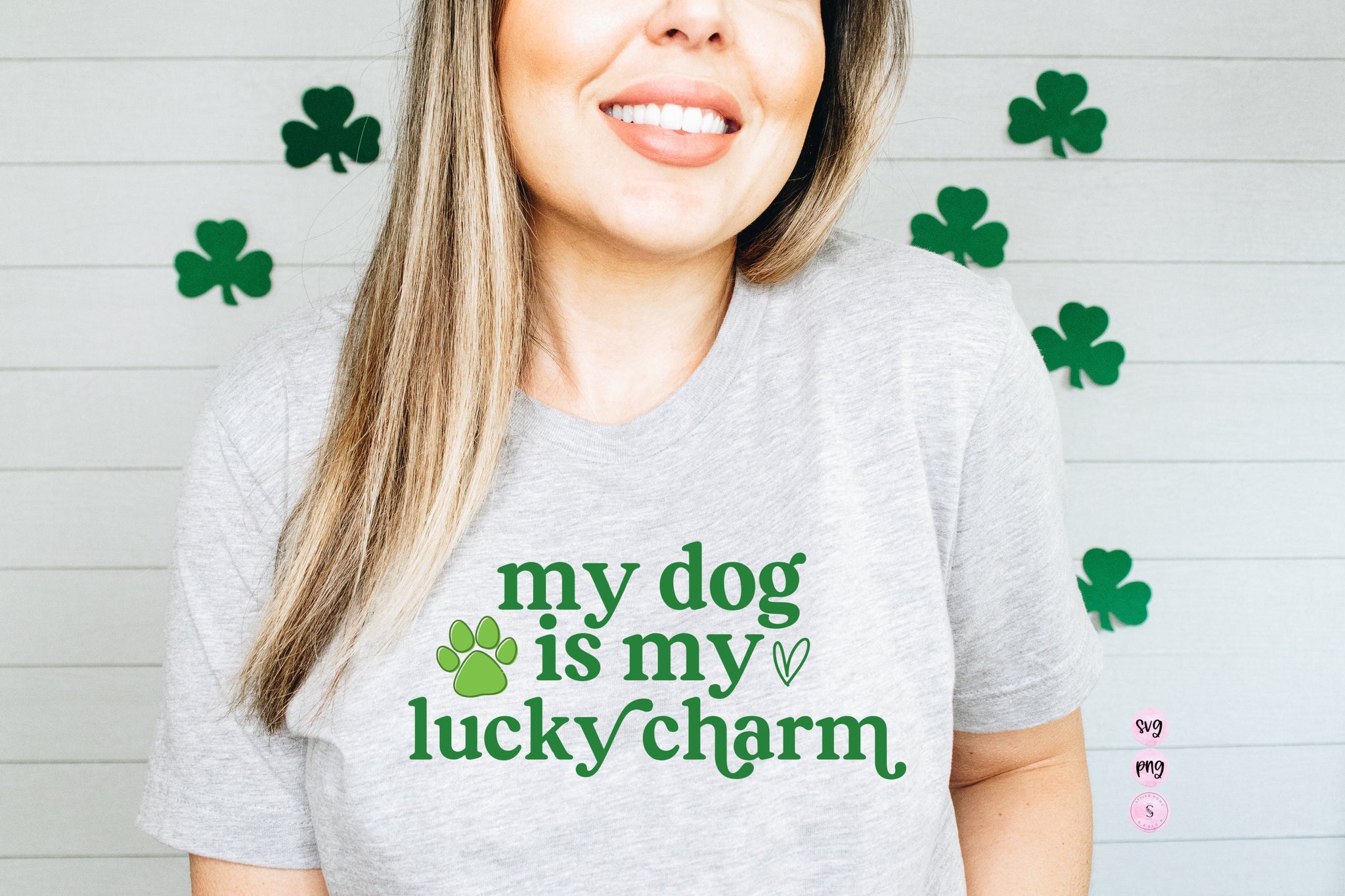 My Dog Is My Lucky Charm Svg, Happy Go Lucky , Dog Mom SVG, Retro Boho St. Patricks Day Design Sublimation PNG St. Pattys Day T Shirt