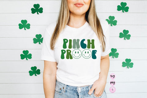 Pinch Proof  SVG, Lucky Mama Lucky Mini SVG, Retro Boho Rainbow St. Patricks Day Design Sublimation PNG St. Pattys Day T Shirt