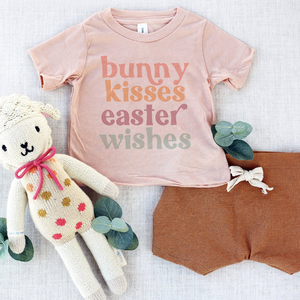 Bunny Kisses Easter Wishes Svg, Easter, Easter Farmhouse Boho Svg, Spring Easter SVG Cut File, Printable PNG Silhouette Cricut Sublimation