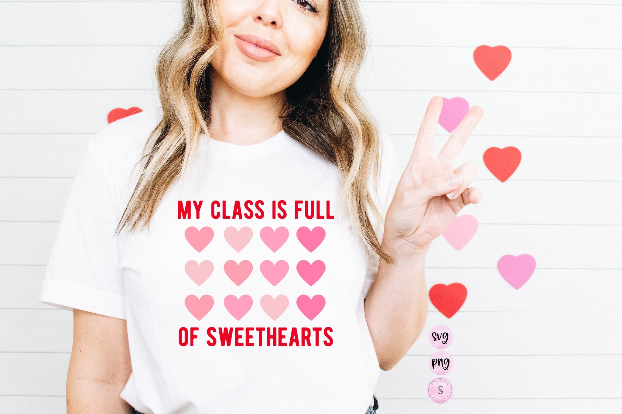 My Class is full of Sweethearts, Teacher Valentines, , Retro Valentine's Day Svg, Matching SVG, Printable PNG, Cricut Sublimation