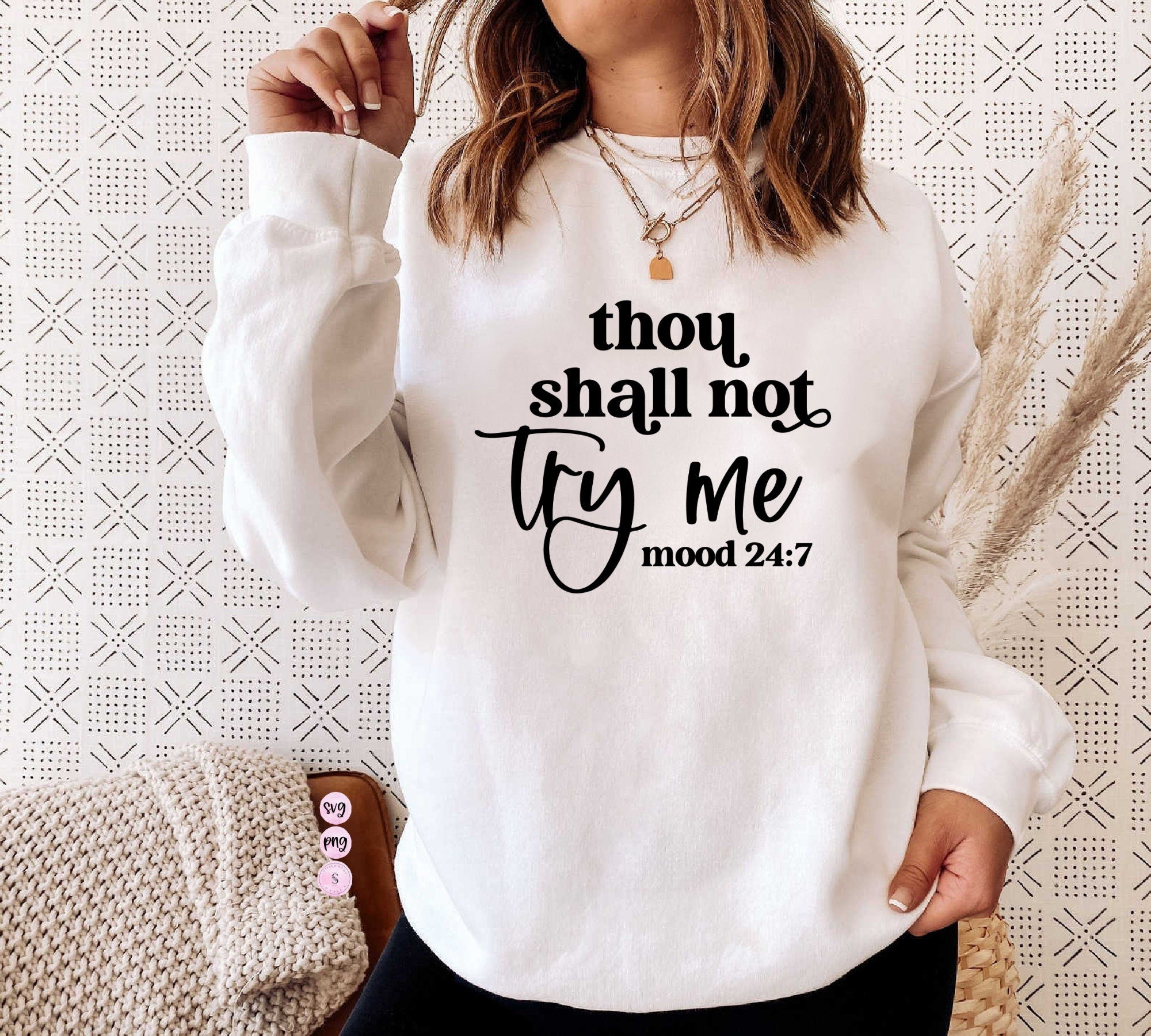 Thou Shall Not Try Me, Another Fine Day Ruined by Adulthood Svg, Introvert, Boho SVG Cut File Printable PNG Cricut Sublimation