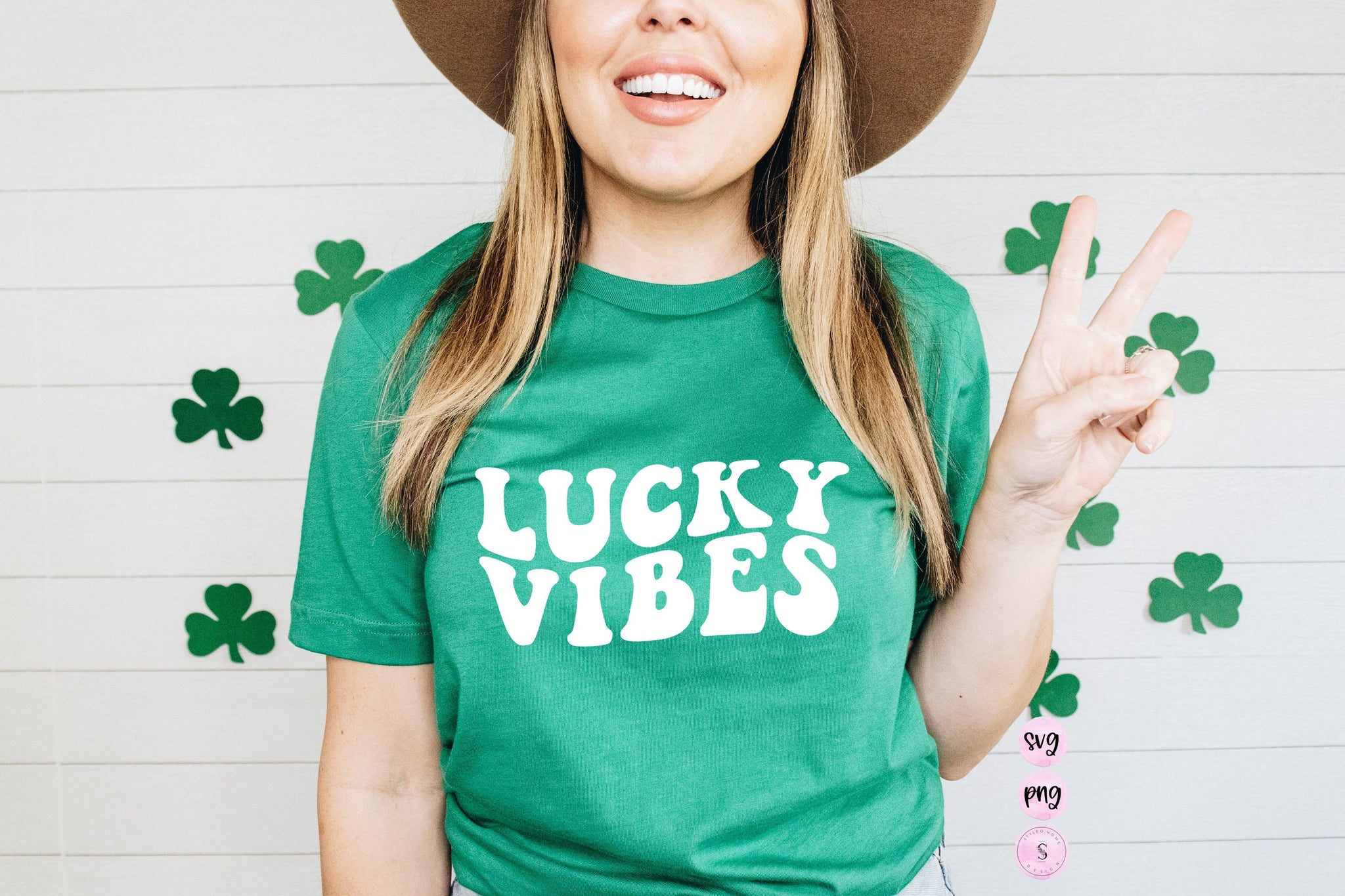 Lucky Vibes Svg, Happy Go Lucky , Lucky Mama SVG, Retro Boho Rainbow St. Patricks Day Design Sublimation PNG St. Pattys Day T Shirt