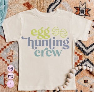 Egg Hunting Crew svg, Hoppy Svg, Easter Svg, Mom and Me Matching Svg, Spring, Easter SVG Cut File, Printable PNG Cricut Sublimation