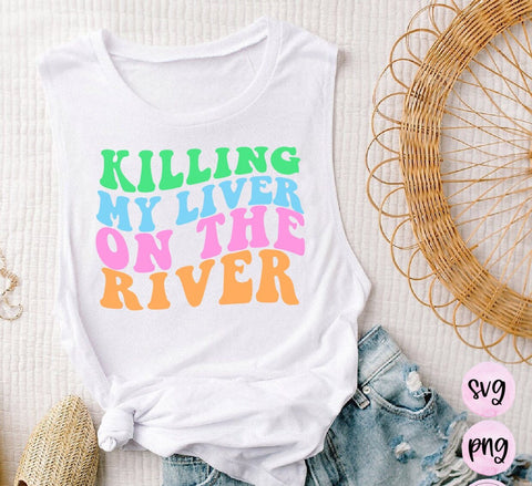Retro River svg, Killing my liver svg, Retro Summer, Retro River, River shirt svg, Retro SVG Cut File Printable PNG Cricut Sublimation