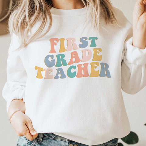 First Grade png Teacher png, Teacher Shirt, Back to School design, Teacher Appreciation Gift Teacher Printable PNG Cricut Sublimation Design