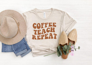 Coffee Teach Repeat svg, Teach Kindness, Teacher, Teaching SVG Cut File, Printable PNG Silhouette Cricut Sublimation