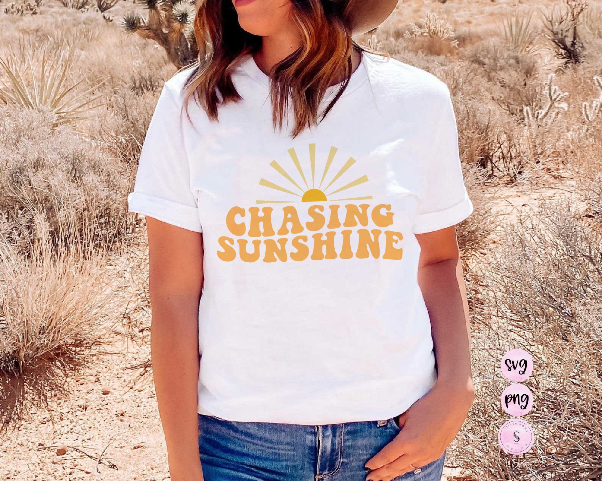 Chasing Sunshine svg, Lake bum svg, Hot Mom Summer Svg, Summer SVG Cut File, Retro Sublimation Design, Svg for shirts