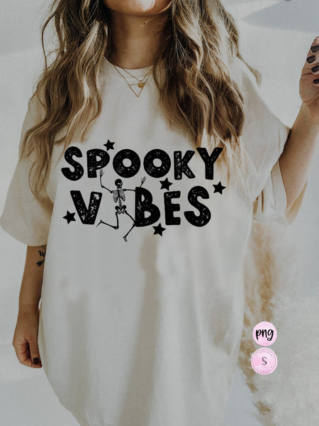 Distressed Spooky Vibes Png, Halloween sublimation, Retro Halloween PNG, Vintage