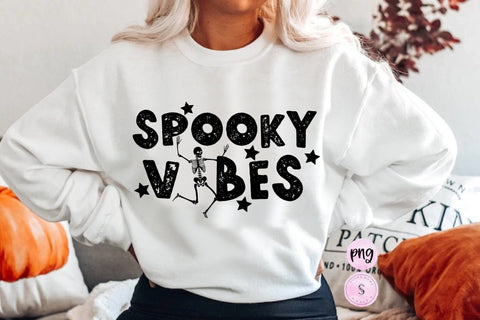 Distressed Spooky Vibes Png, Halloween sublimation, Retro Halloween PNG, Vintage