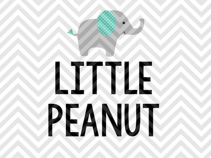 Little Peanut SVG and DXF Cut File • PNG • Vector • Calligraphy • Download File • Cricut • Silhouette - Kristin Amanda Designs