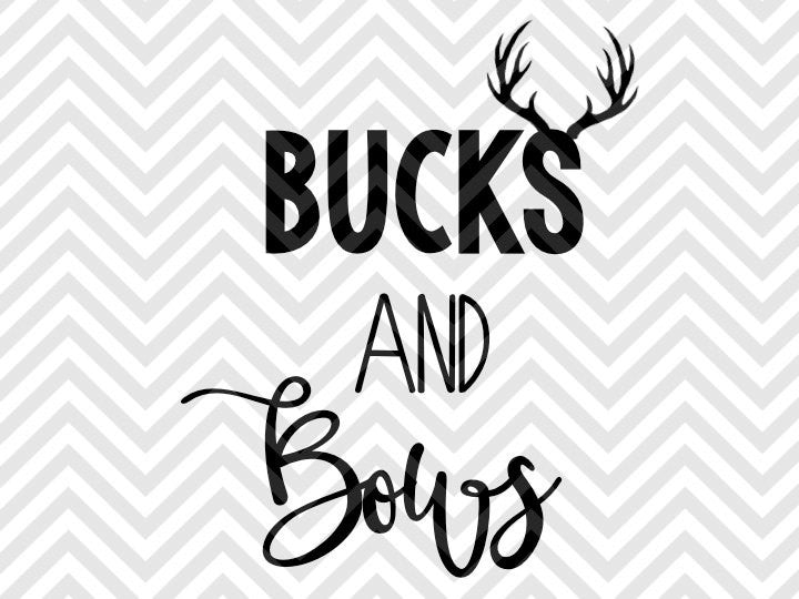 Bucks and Bows SVG and DXF Cut File • PNG • Vector • Calligraphy • Download File • Cricut • Silhouette - Kristin Amanda Designs